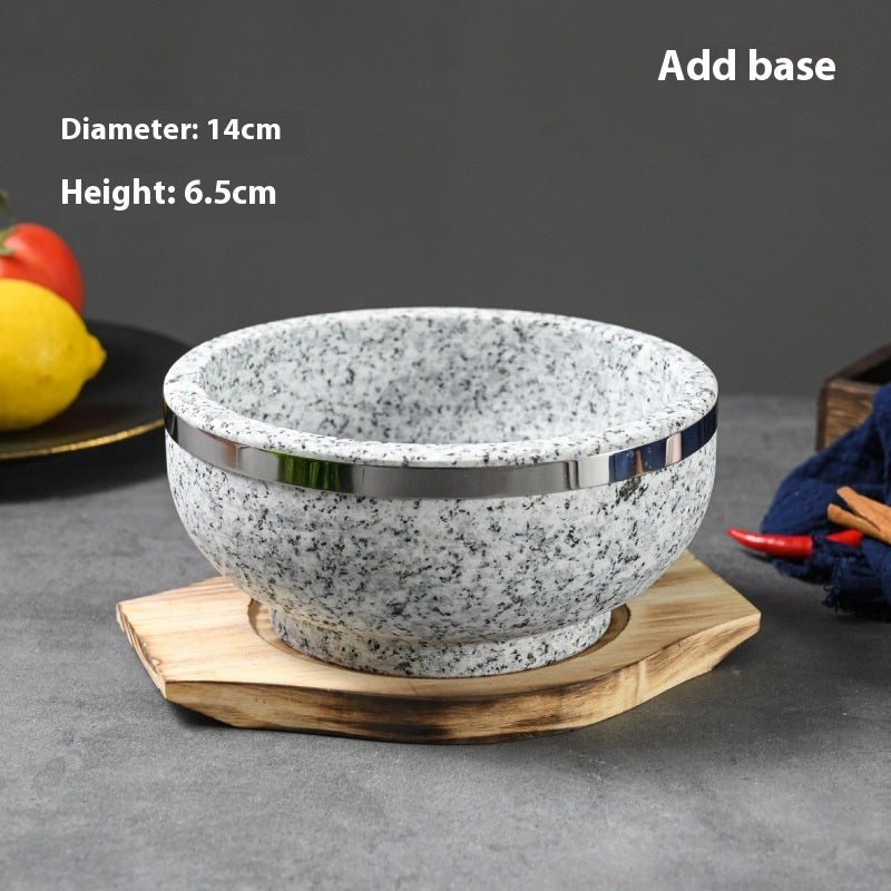 Natural Noodle Stone Pot Stone Bowl Tray