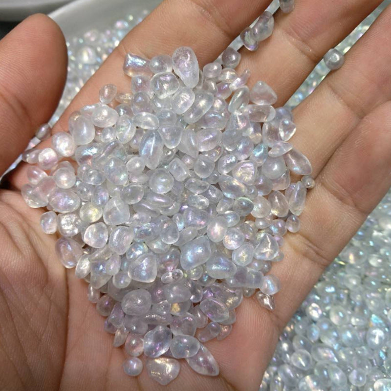 Electroplating Moonstone Crushed Stone Crystal Rough Stone Bonsai Stone Home Decoration