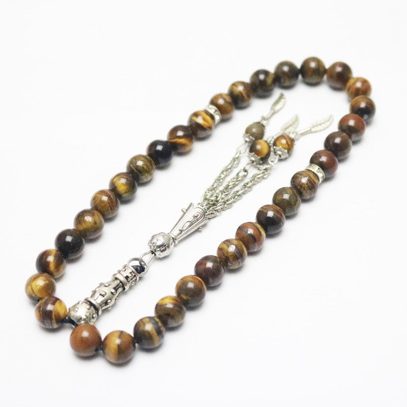 Tiger eye stone rosary bracelet
