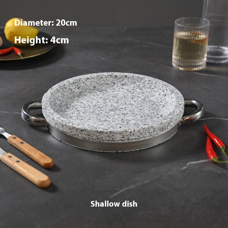 Natural Noodle Stone Pot Stone Bowl Tray