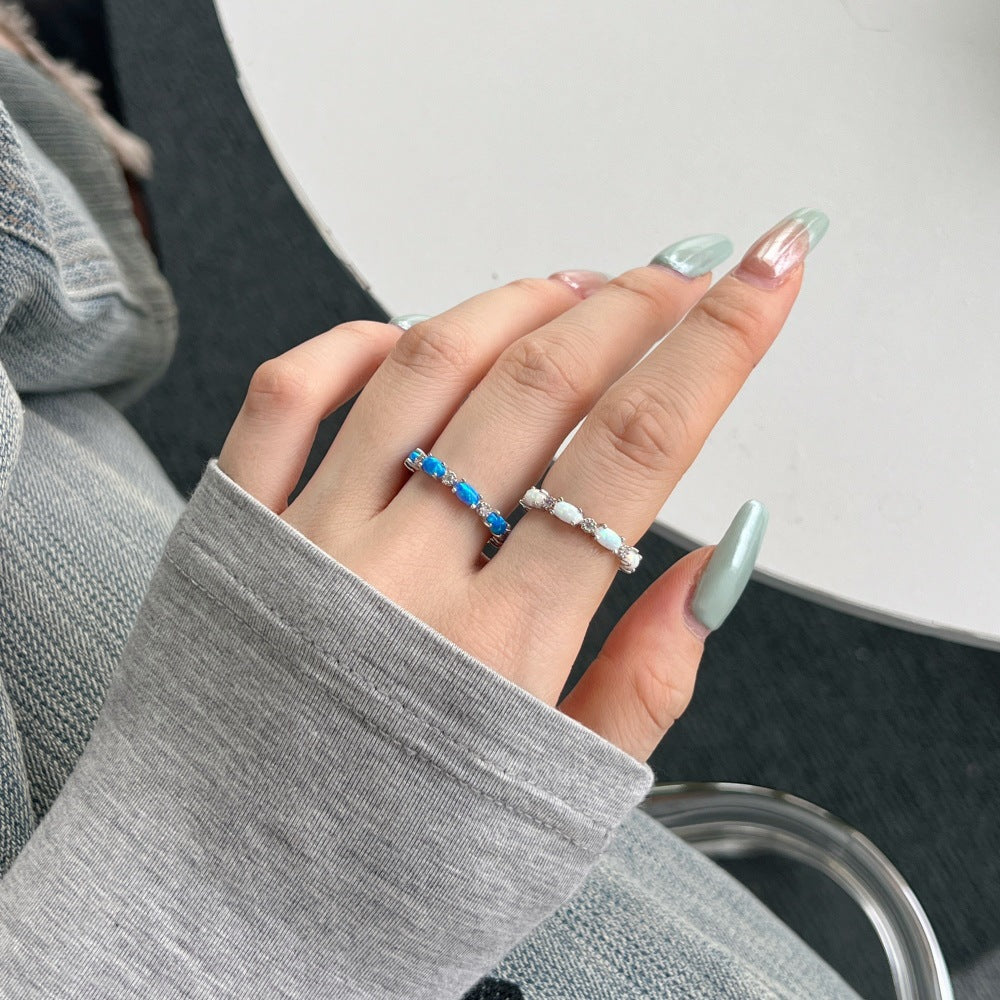 S925 Sterling Silver Opal Ring For Women