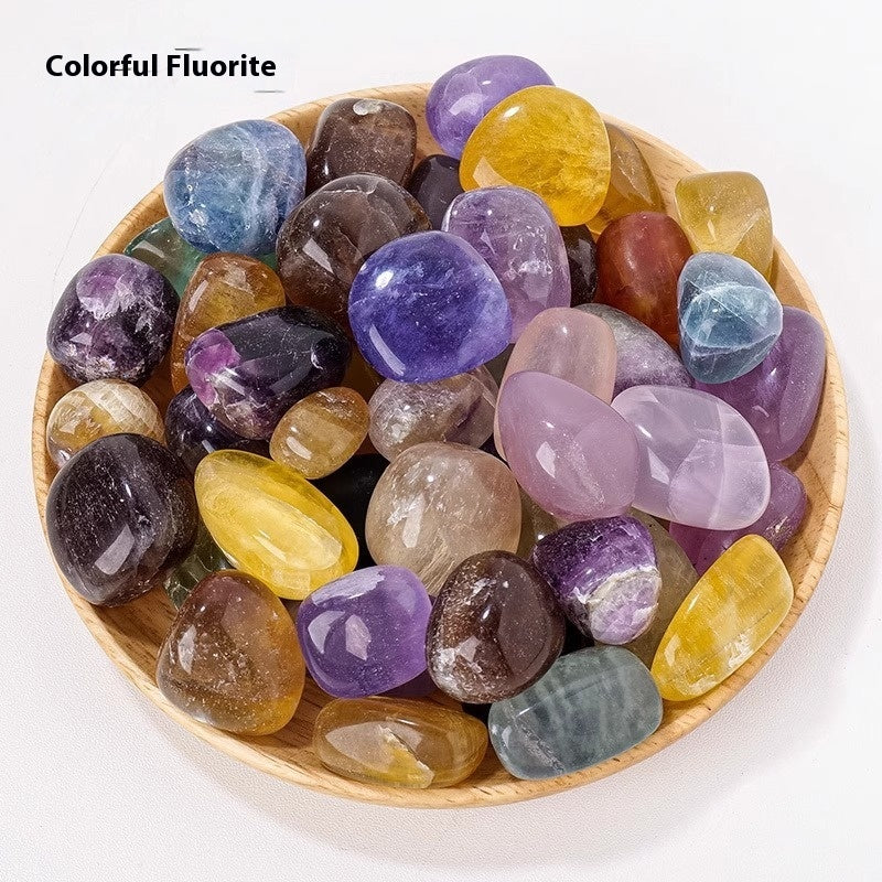 Natural Crystal Color Rolling Stone Rough Stone Polished Large Particle Degaussing Crystal Crafts
