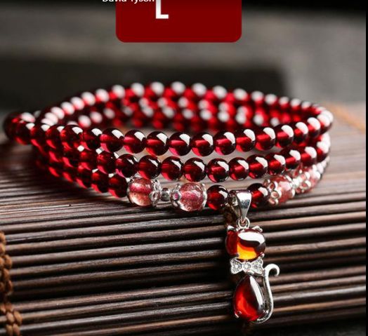Wine red women's Garnet Bracelet