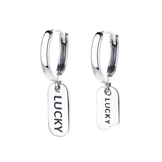 S925 Sterling Silver Asymmetric Letters