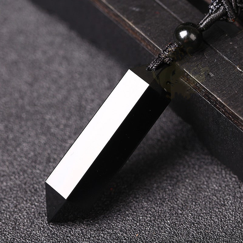 Natural Obsidian Hexagonal Pendant Originality