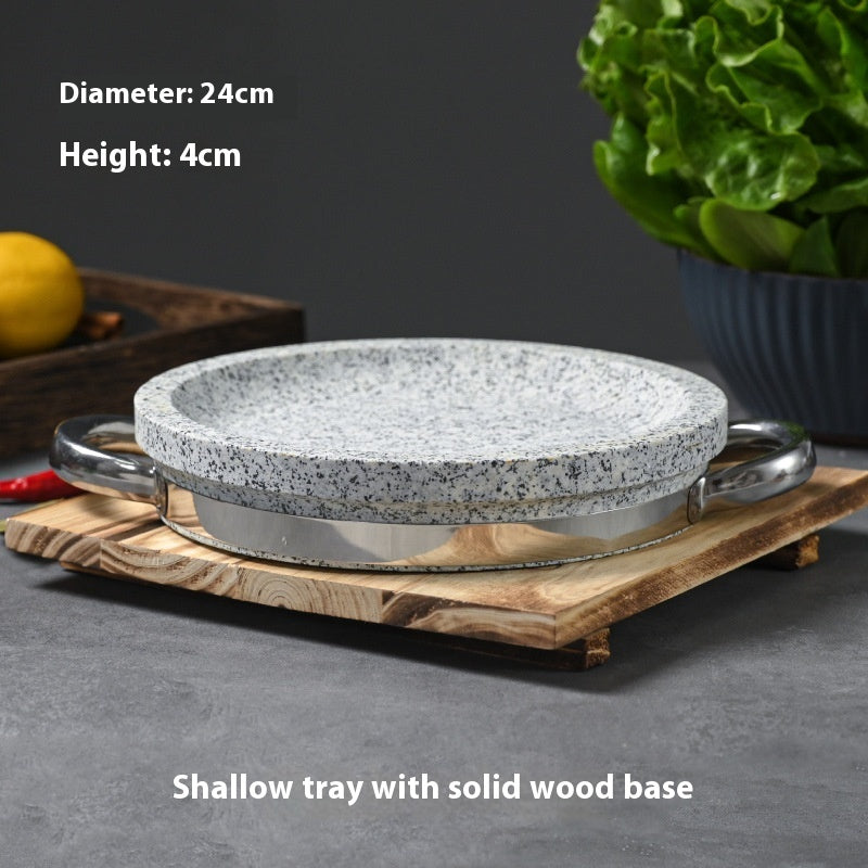 Natural Noodle Stone Pot Stone Bowl Tray