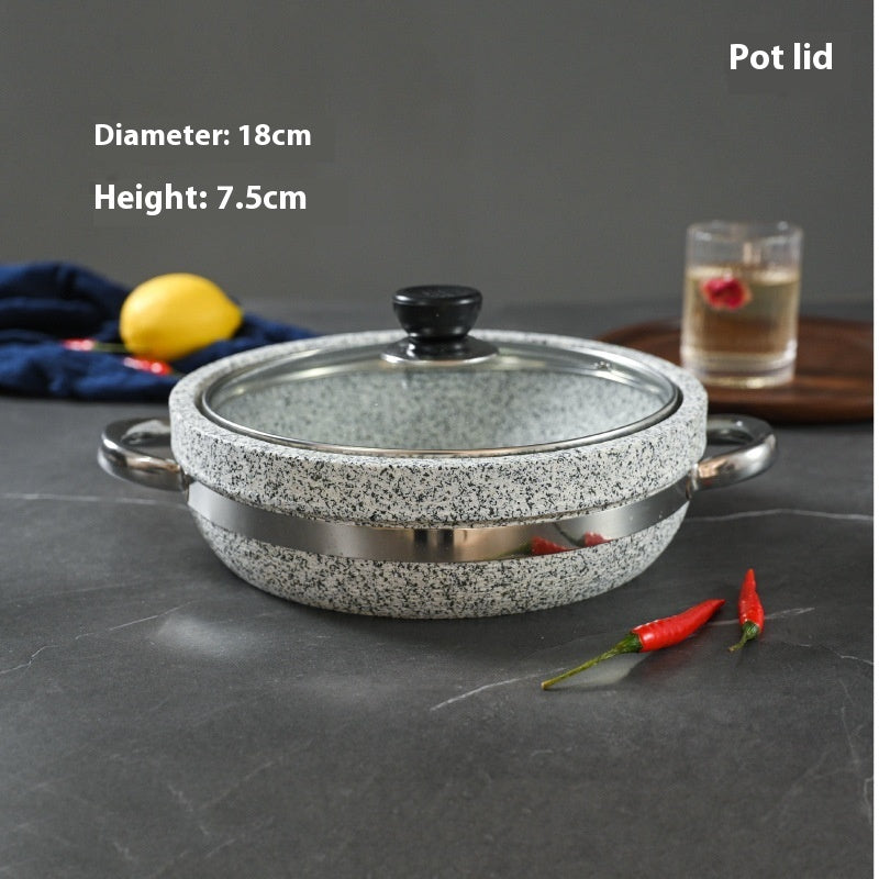 Natural Noodle Stone Pot Stone Bowl Tray