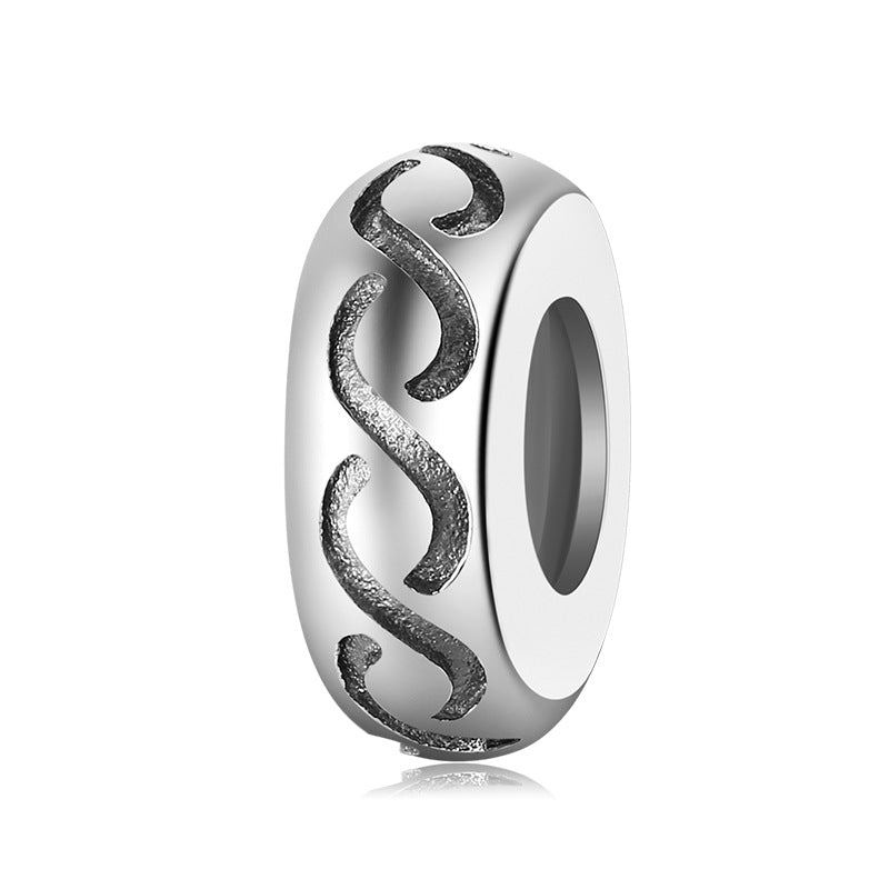 Sterling Silver Spacer S925 Sterling Silver Beads Women's Bracelet Positioning Diy Accessories