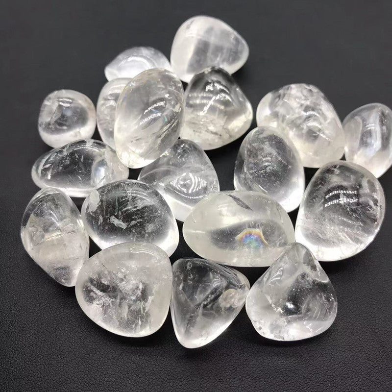 Natural White Crystal Rough Stone Polished Large Particle Rolling Stone Gravel Fish Tank Stone