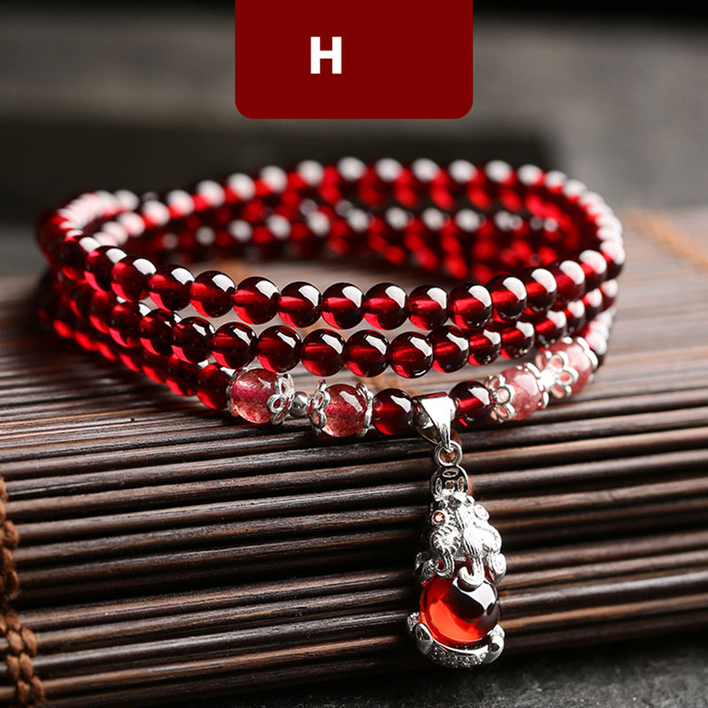 Wine red women's Garnet Bracelet