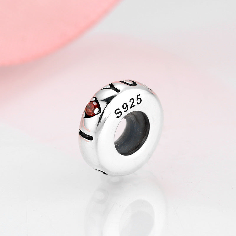 Sterling Silver Spacer S925 Sterling Silver Beads Women's Bracelet Positioning Diy Accessories