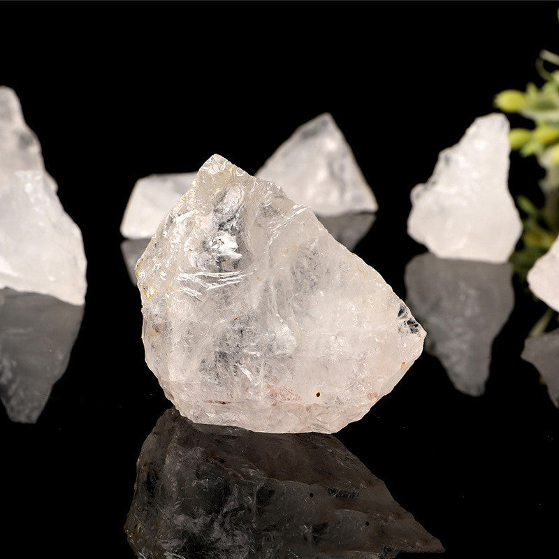 Natural Smoke White Crystal Rough Stone Aromatherapy Stone