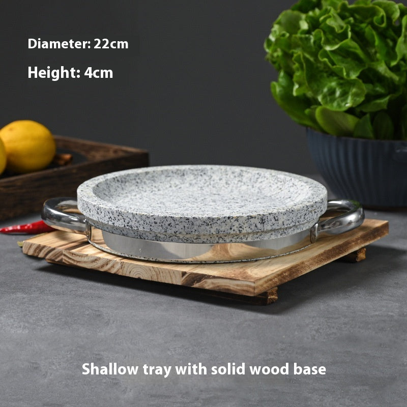 Natural Noodle Stone Pot Stone Bowl Tray