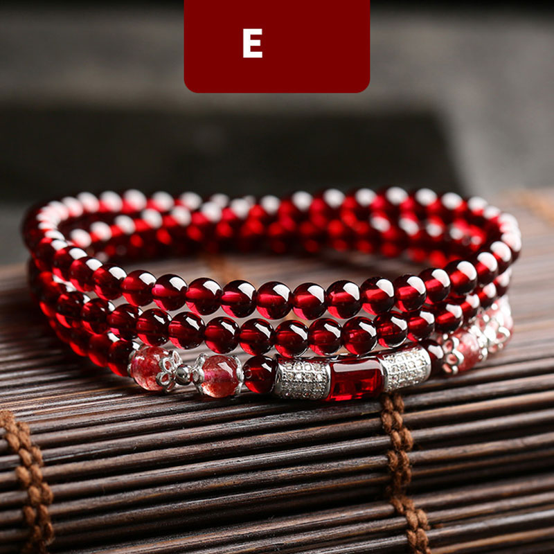 Wine red women's Garnet Bracelet