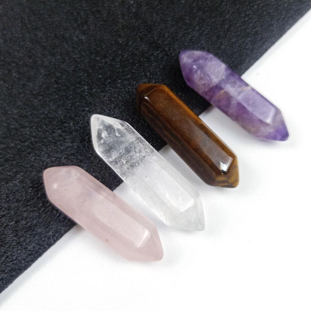 1pc White Clear Quartz Crystal Stones Wand Point Tower
