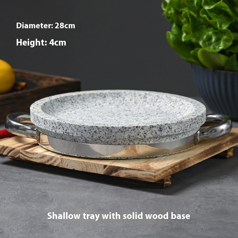 Natural Noodle Stone Pot Stone Bowl Tray