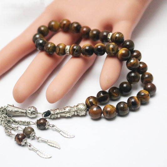 Tiger eye stone rosary bracelet