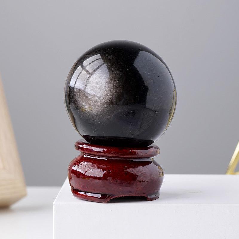 Natural Obsidian Ball Ornaments