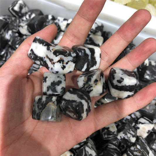 Flowerpot Natural Zebra Stone Crystal Block