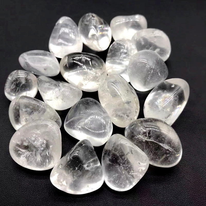 Natural White Crystal Rough Stone Polished Large Particle Rolling Stone Gravel Fish Tank Stone