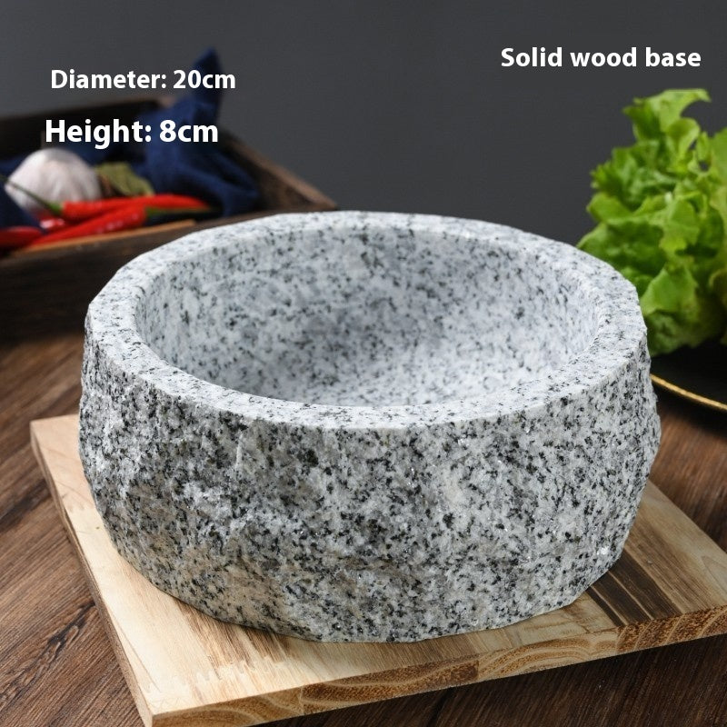 Natural Noodle Stone Pot Stone Bowl Tray