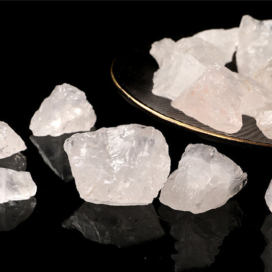 Natural Smoke White Crystal Rough Stone Aromatherapy Stone