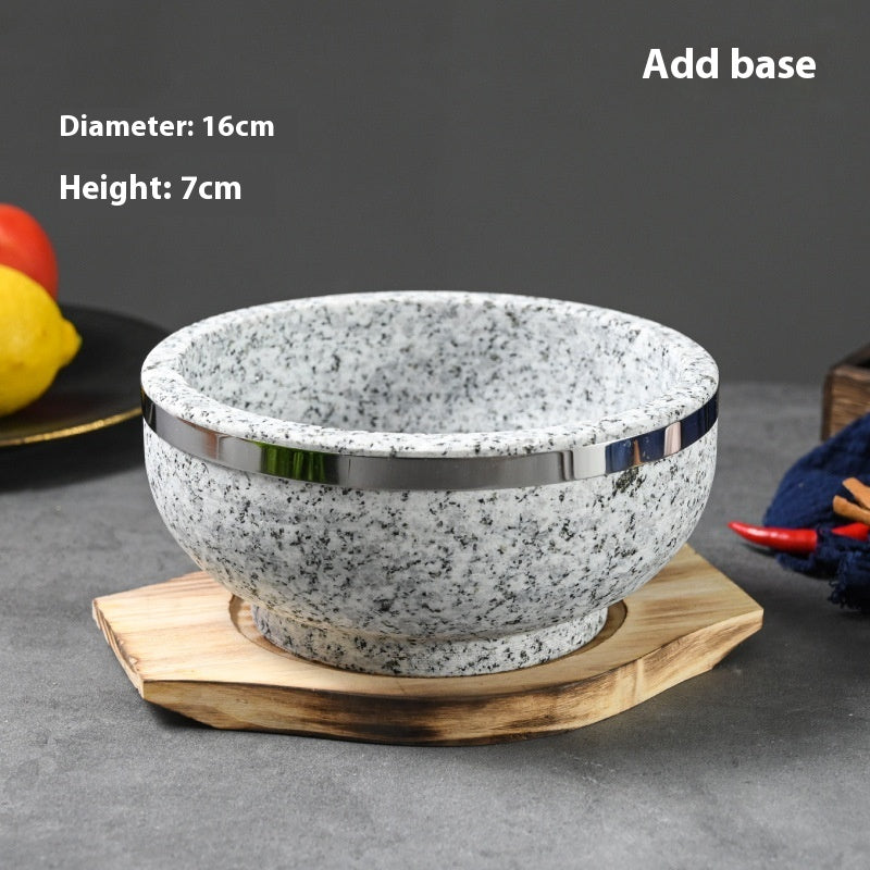 Natural Noodle Stone Pot Stone Bowl Tray