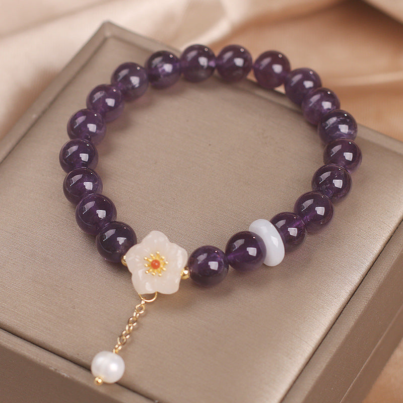 Ethnic Style Natural Garnet Crystal Bracelet