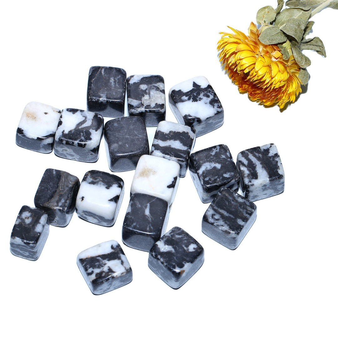 Flowerpot Natural Zebra Stone Crystal Block