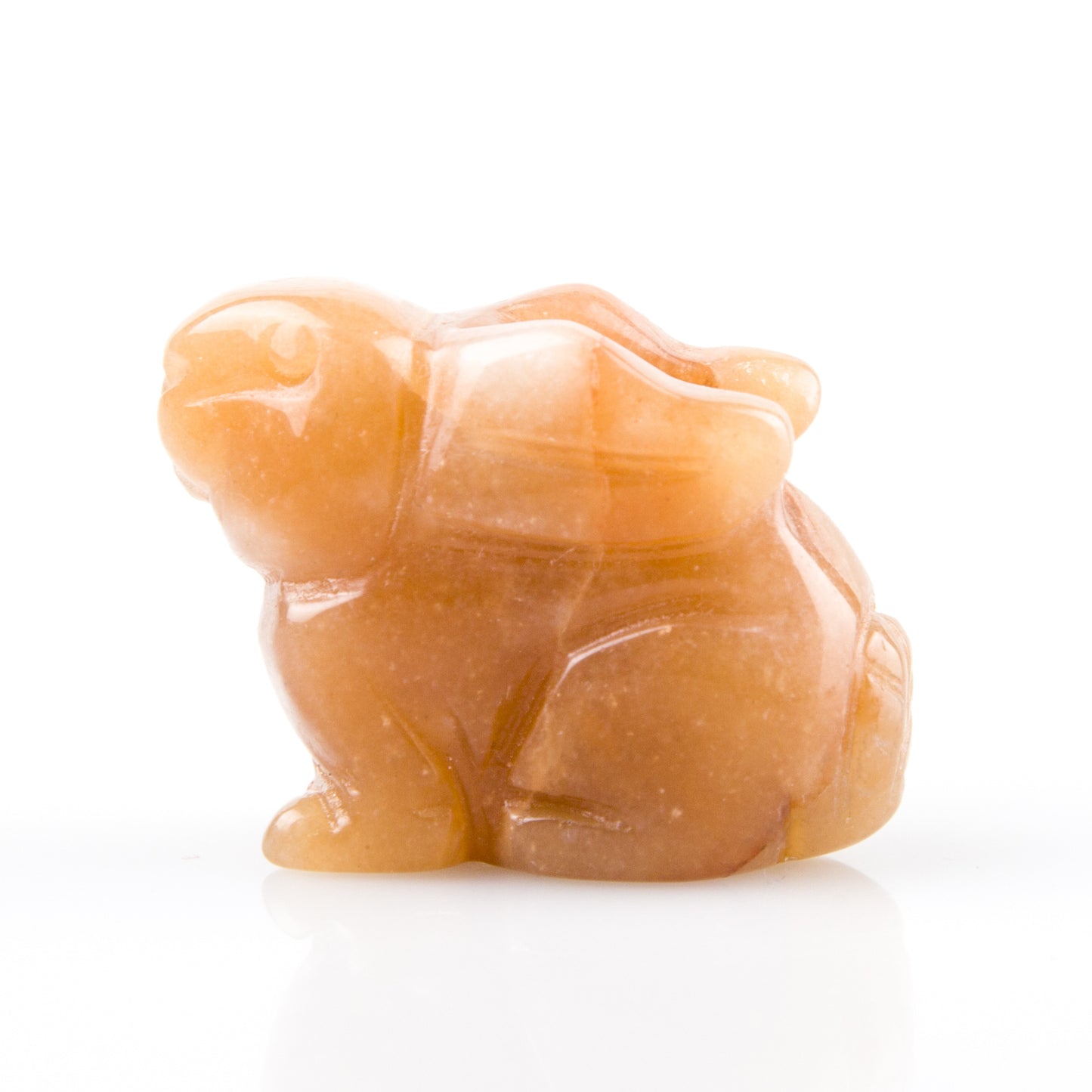 Jade Powder Crystal Stone Rabbit Ornament