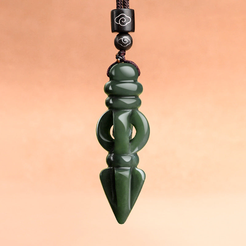 Men's Fashion Natural Hetian Jade Pendant Necklace