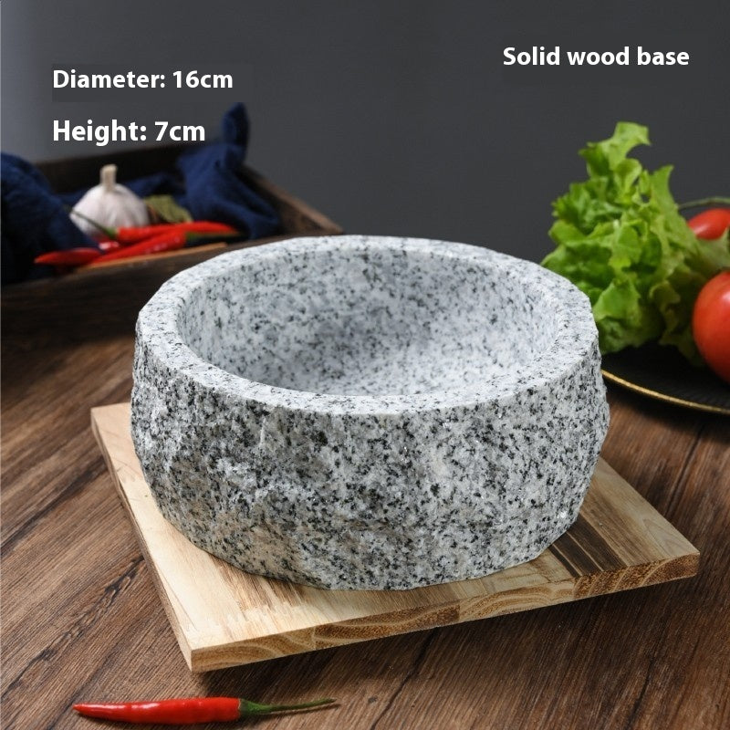 Natural Noodle Stone Pot Stone Bowl Tray