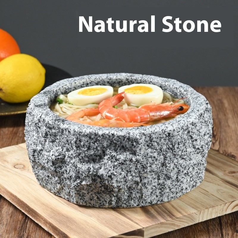 Natural Noodle Stone Pot Stone Bowl Tray