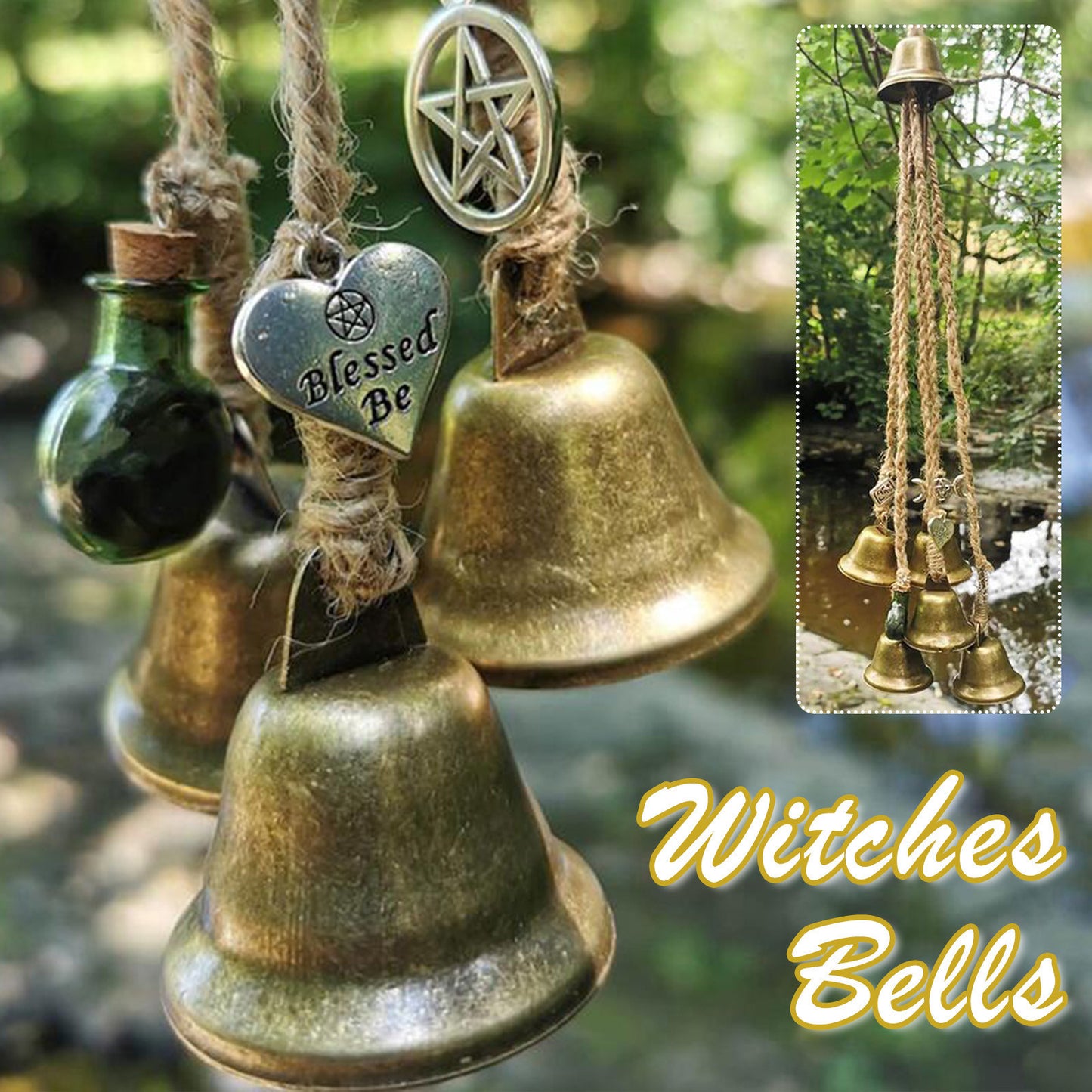 Wall-mounted Wind Chimes Praying For Blessings, Bells, Doors