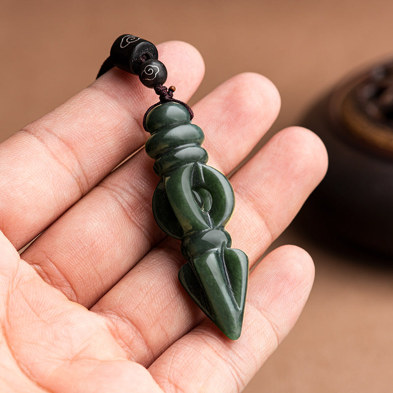 Men's Fashion Natural Hetian Jade Pendant Necklace