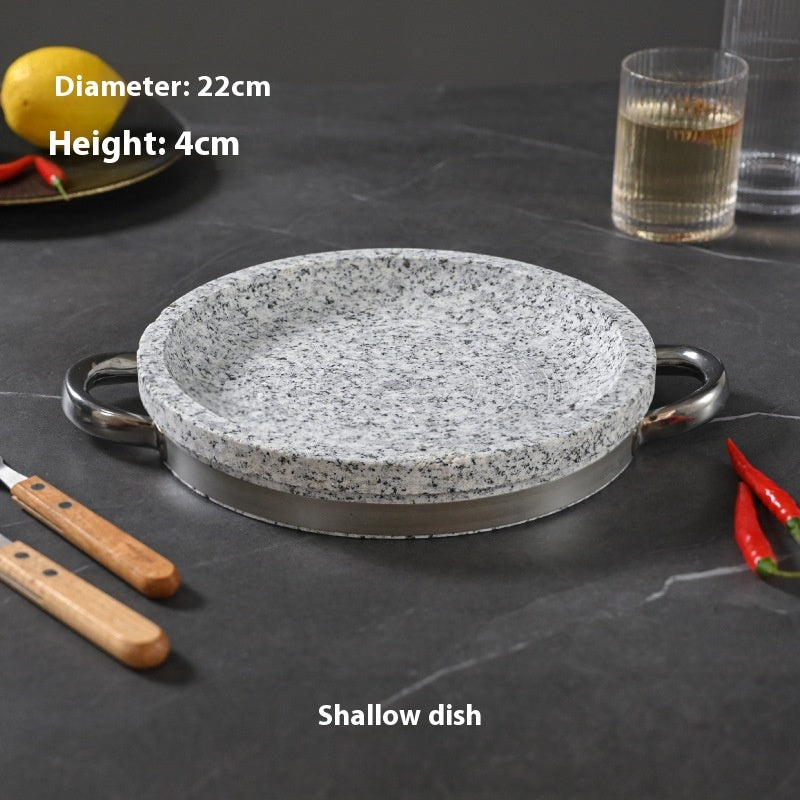 Natural Noodle Stone Pot Stone Bowl Tray
