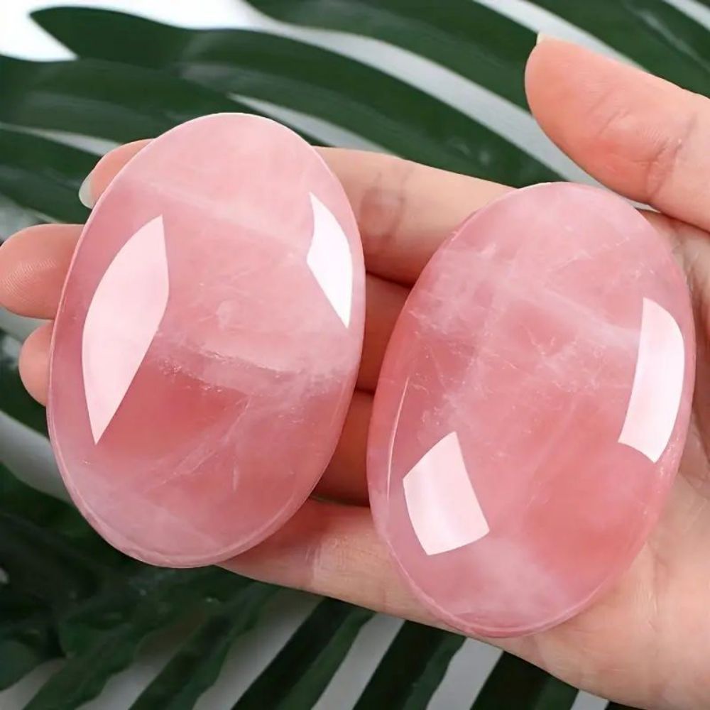 Natural Crystal Raw Stone Hot Compress Stone Play Piece