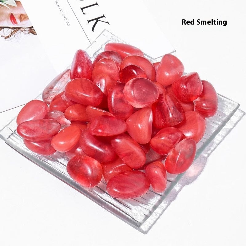 Natural Crystal Color Rolling Stone Rough Stone Polished Large Particle Degaussing Crystal Crafts