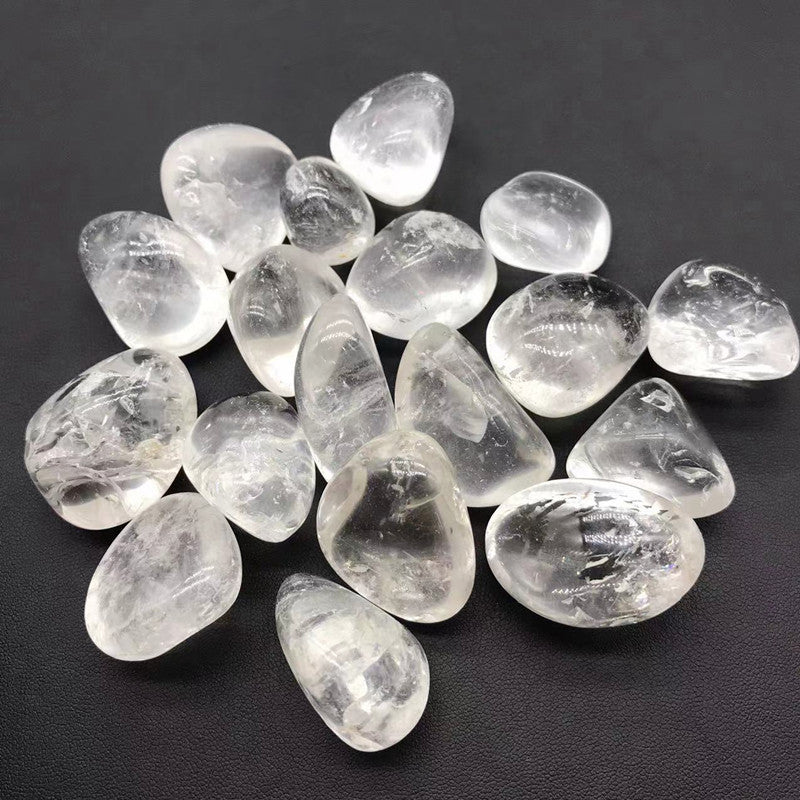 Natural White Crystal Rough Stone Polished Large Particle Rolling Stone Gravel Fish Tank Stone