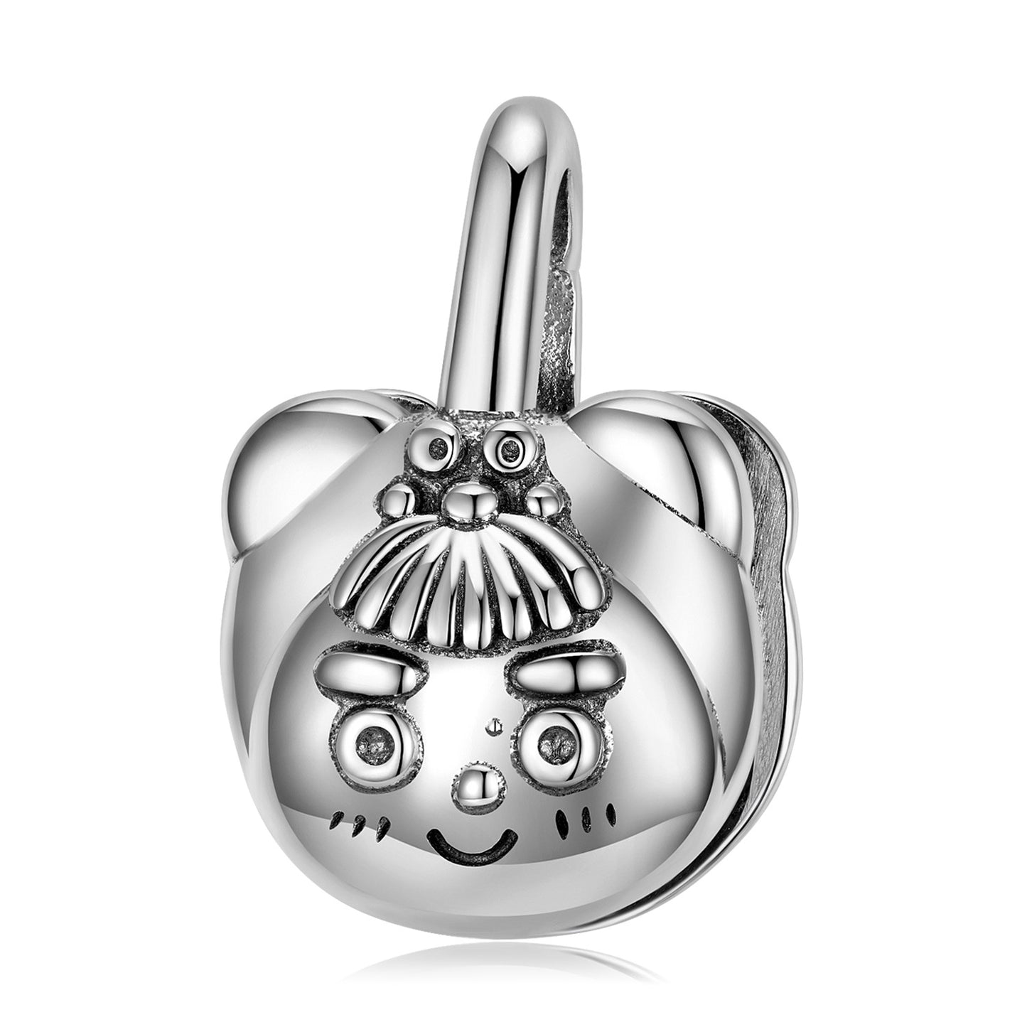 S925 Sterling Silver Button Head Plain Silver Niche Diy Bracelet With Basic Lock Lock Silver Accessories