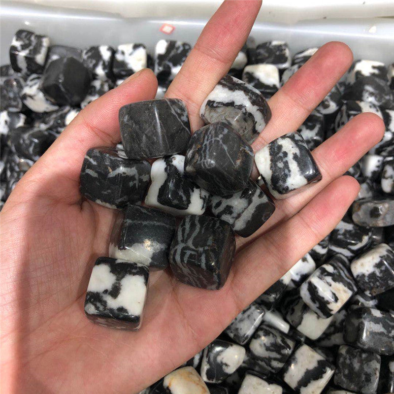 Flowerpot Natural Zebra Stone Crystal Block