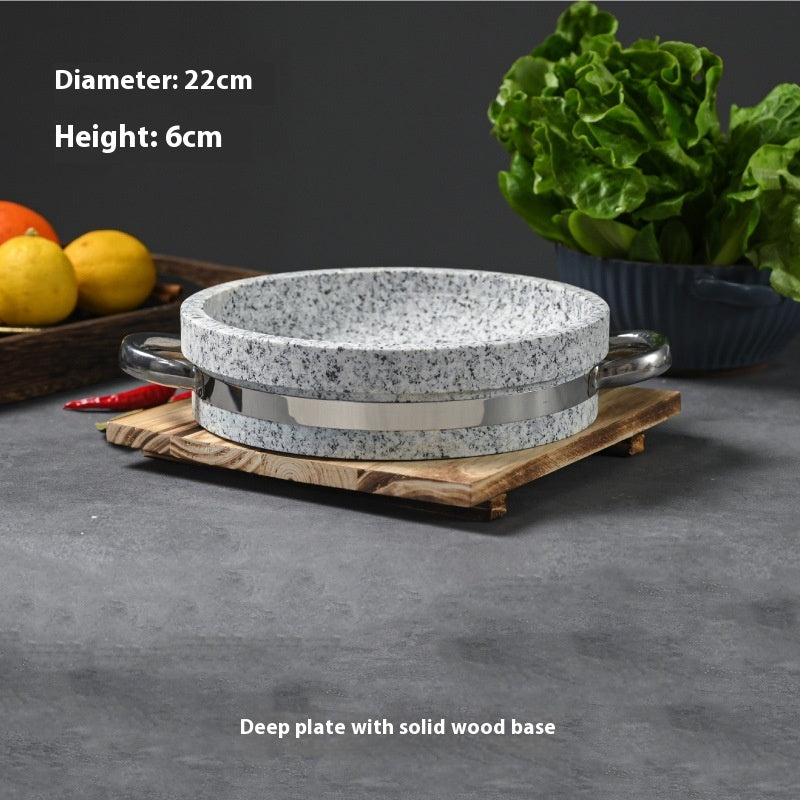 Natural Noodle Stone Pot Stone Bowl Tray