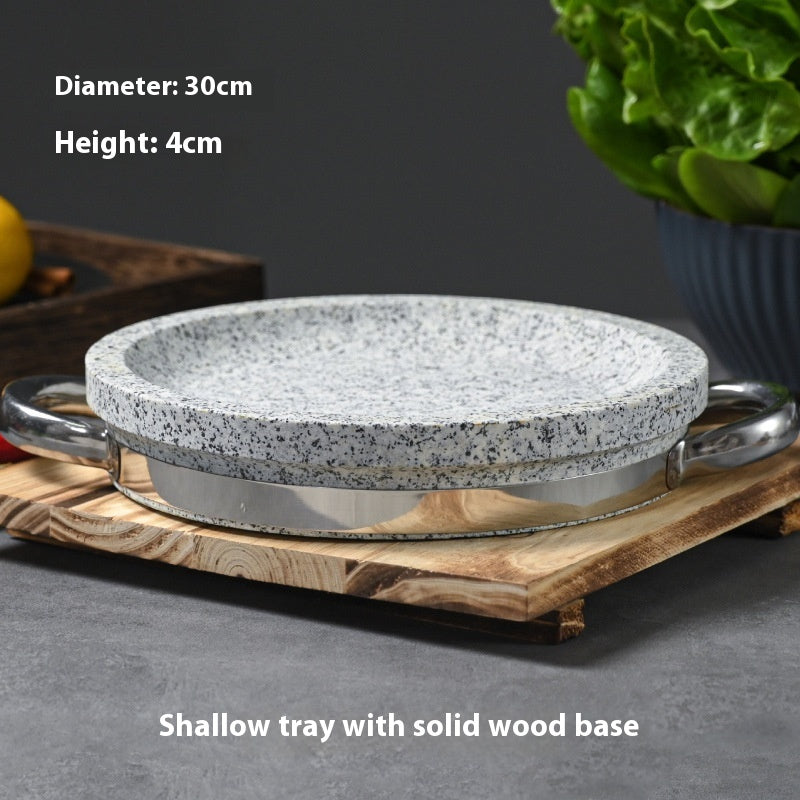 Natural Noodle Stone Pot Stone Bowl Tray