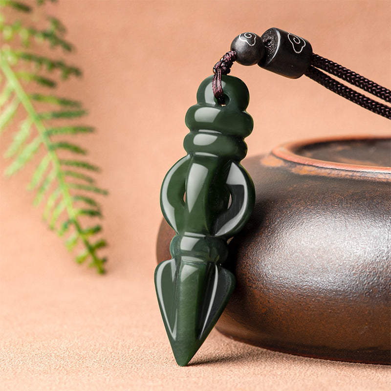 Men's Fashion Natural Hetian Jade Pendant Necklace