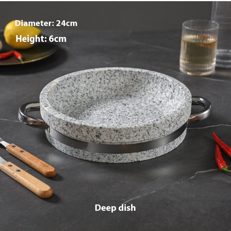Natural Noodle Stone Pot Stone Bowl Tray